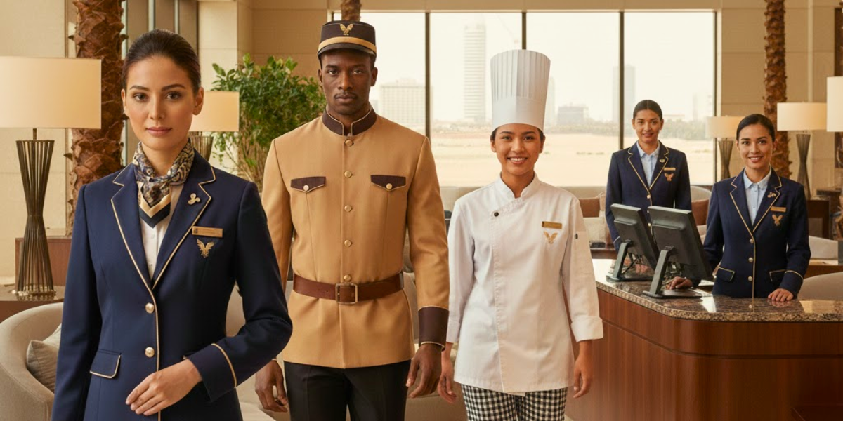 Custom Hospitality Uniforms: Why UAE Hotels Are Moving Beyond Ready-Made Custom-Hospitality-Uniforms