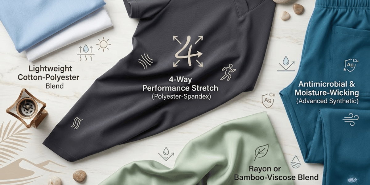 What Are Best Fabrics For Medical Scrubs In The UAE? Fabrics-for-Medical-Scrubs-in-UAE